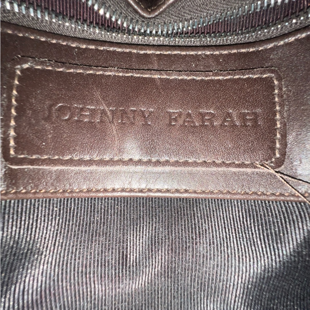 Brown Rectangular Multi Pocket Fold Zip Vintage L… - image 2